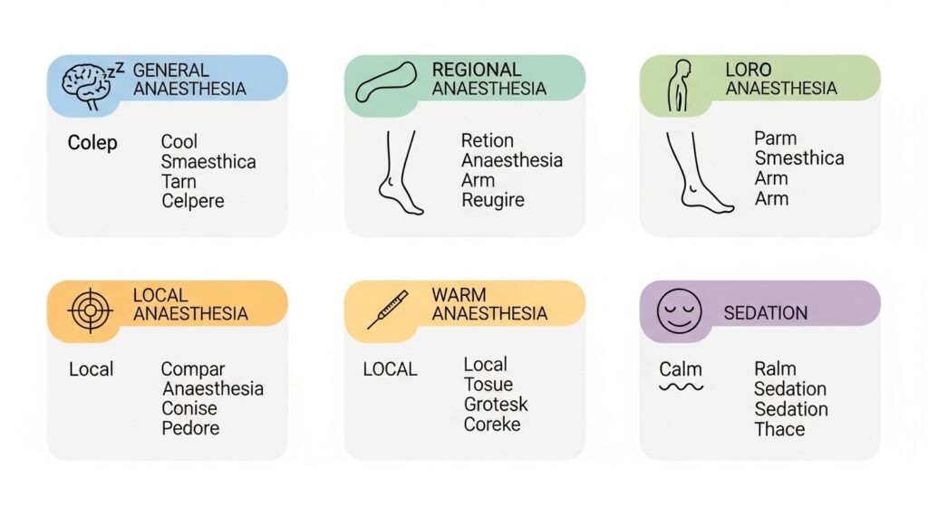 Types of Anaesthesia Used in Surgery